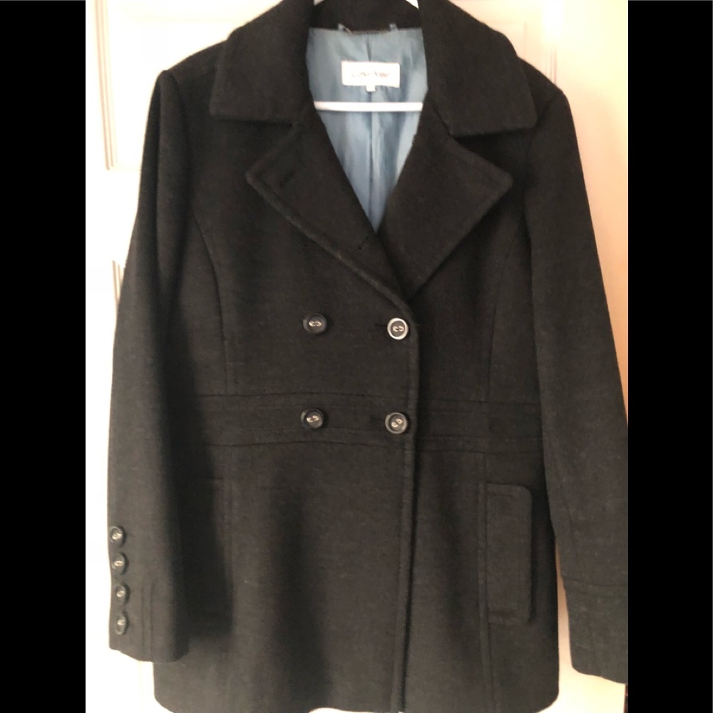 Calvin Klein women’s grey pea coat